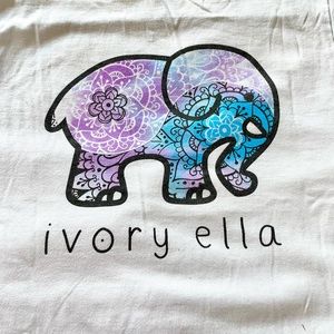 ivory ella white long sleeve tee women’s size large